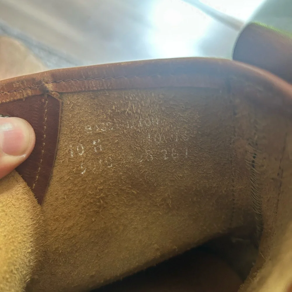 G.H. Bass & Co. Brown Leather Moc Toe Lace-Up Boots w/ Vibram soles
